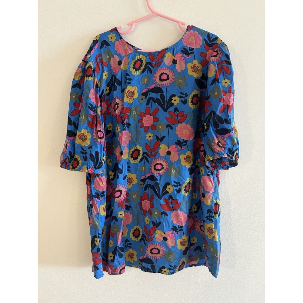 Boden Womens Size 4 Blouse Long Sleeve Floral Print Shirt Top